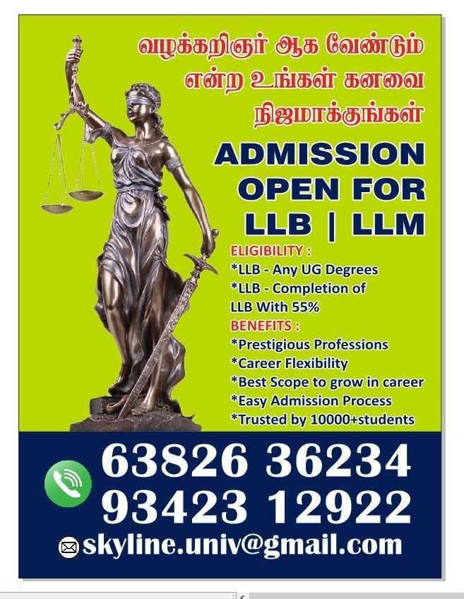 Admission open for LLB & LLM