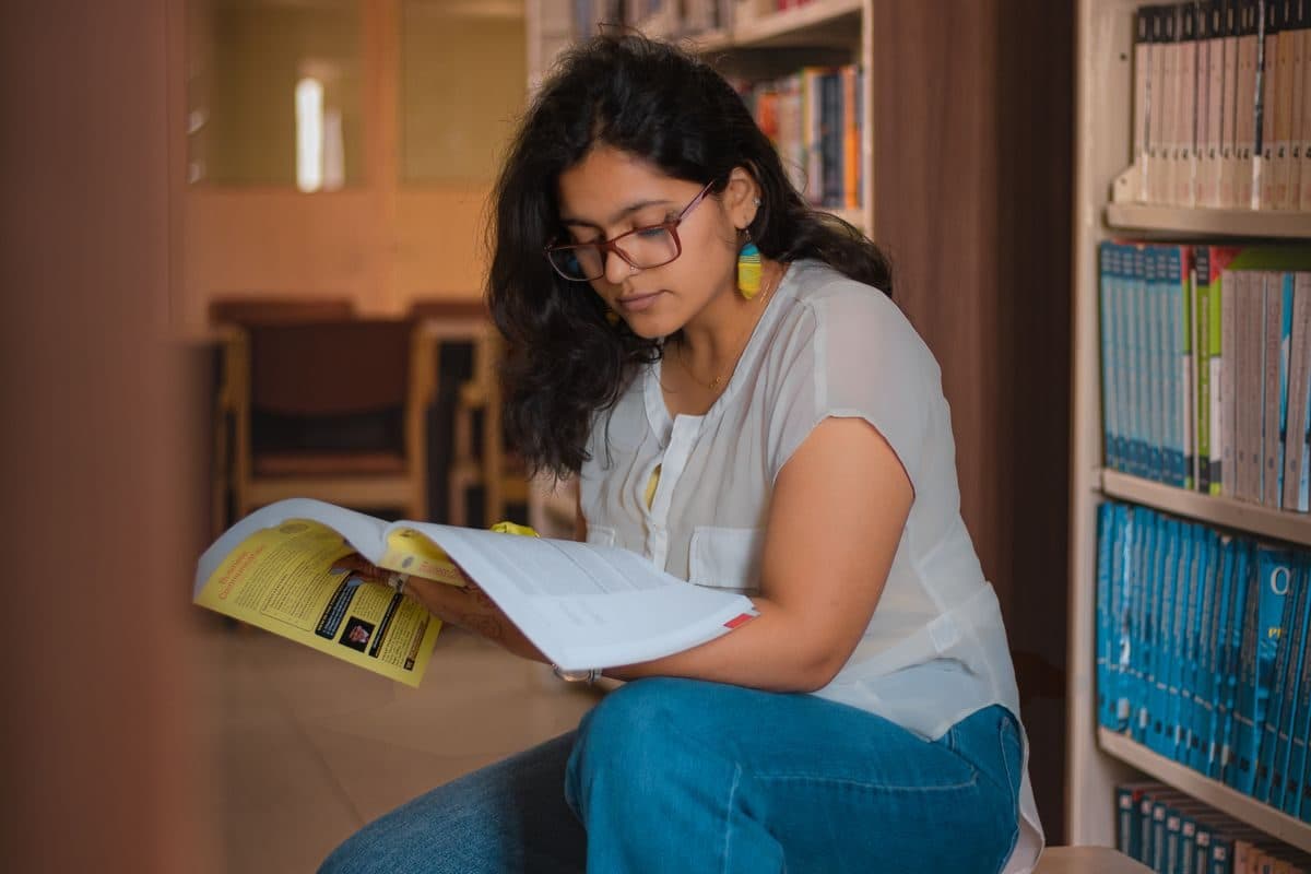Student studying